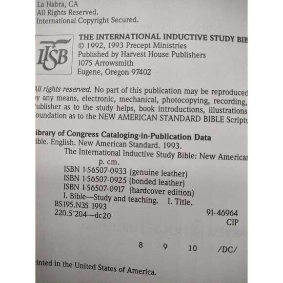 International Inductive Study Bible: New American Standard Bible 1993 - Picture 5 of 16